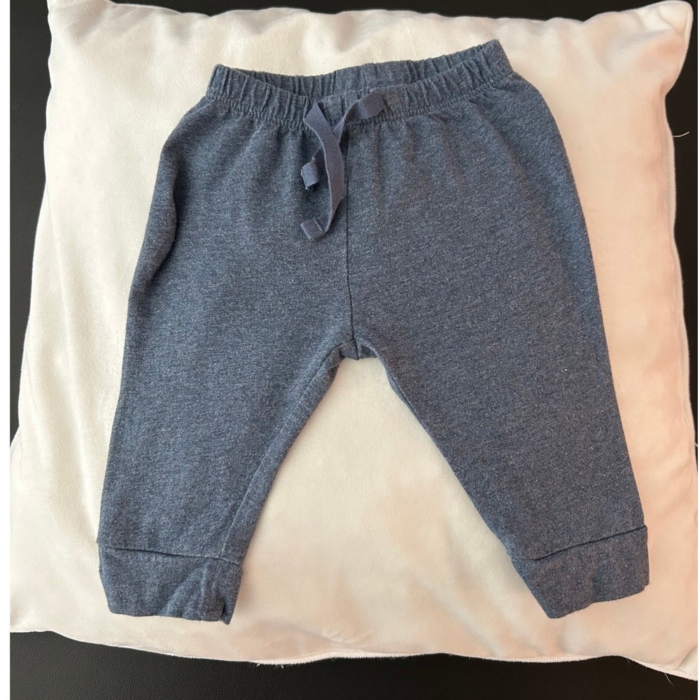 Baby Gap Blue Heather Organic Cotton Jogger Pants 0-3 Months 1341 - Picture 7 of 13